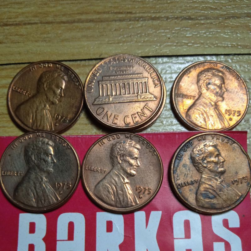 koin One Cent Amerika 1972 , 1974, 1978, 2001, 2003
