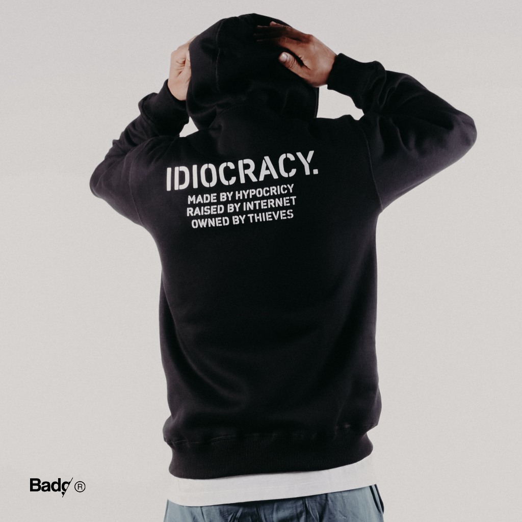 Badger Sweater Pullover Hoodie Mental Manifesto Black