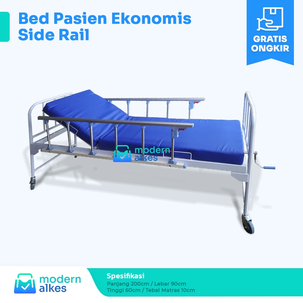 Bed Pasien Ekonomis Side Rail - Bed Pasien Ekonomis dengan sisi side rail Kiri Kanan