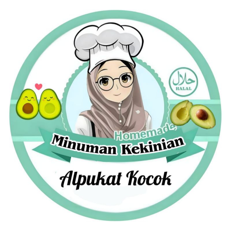 

(MINIMAL ORDER 100 PCS) STICKER MINUMAN/ STICKER ALPUKAT KOCOK