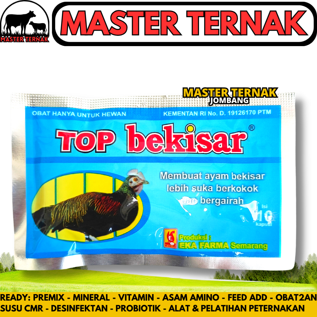 TOP BEKISAR 10 KAPSUL EKA FARMA - Vitamin Ayam Bekisar Ayam Pelung Ayam Ketawa Ayam Hutan