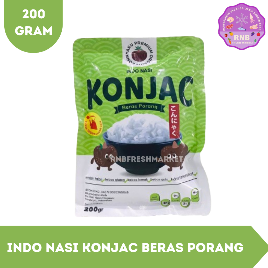 

Indo Nasi Konjac Beras Porang Netto 200 Gram