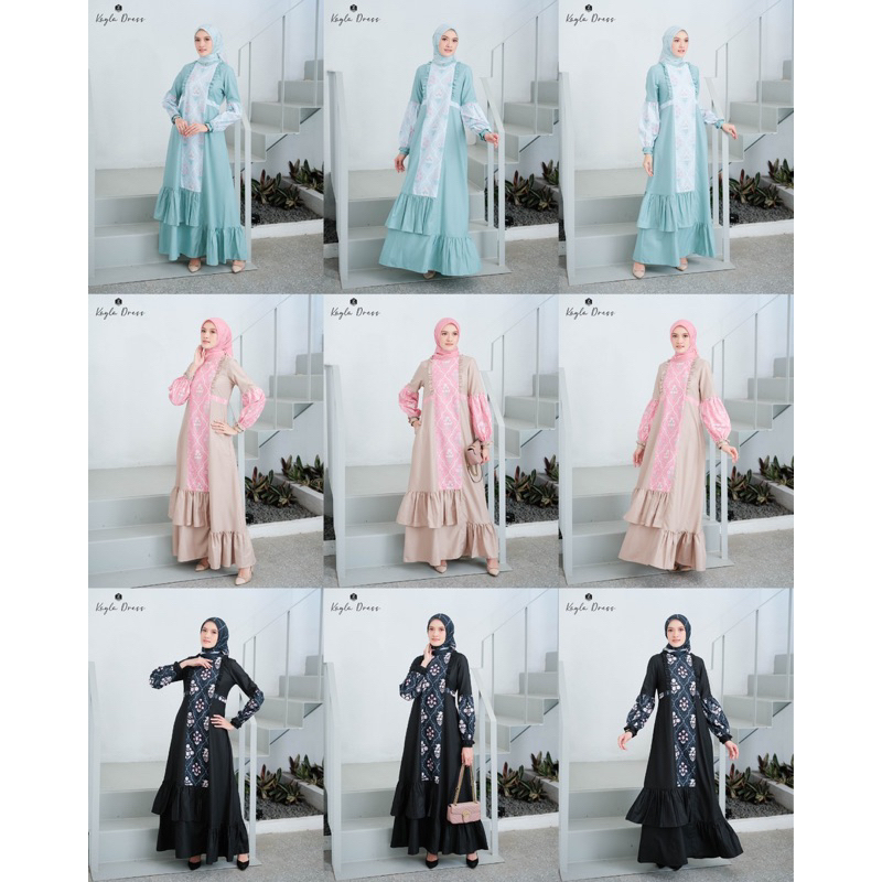 DRESS KAYLA BY ZALIFA GAMIS LEBARAN READY STOK