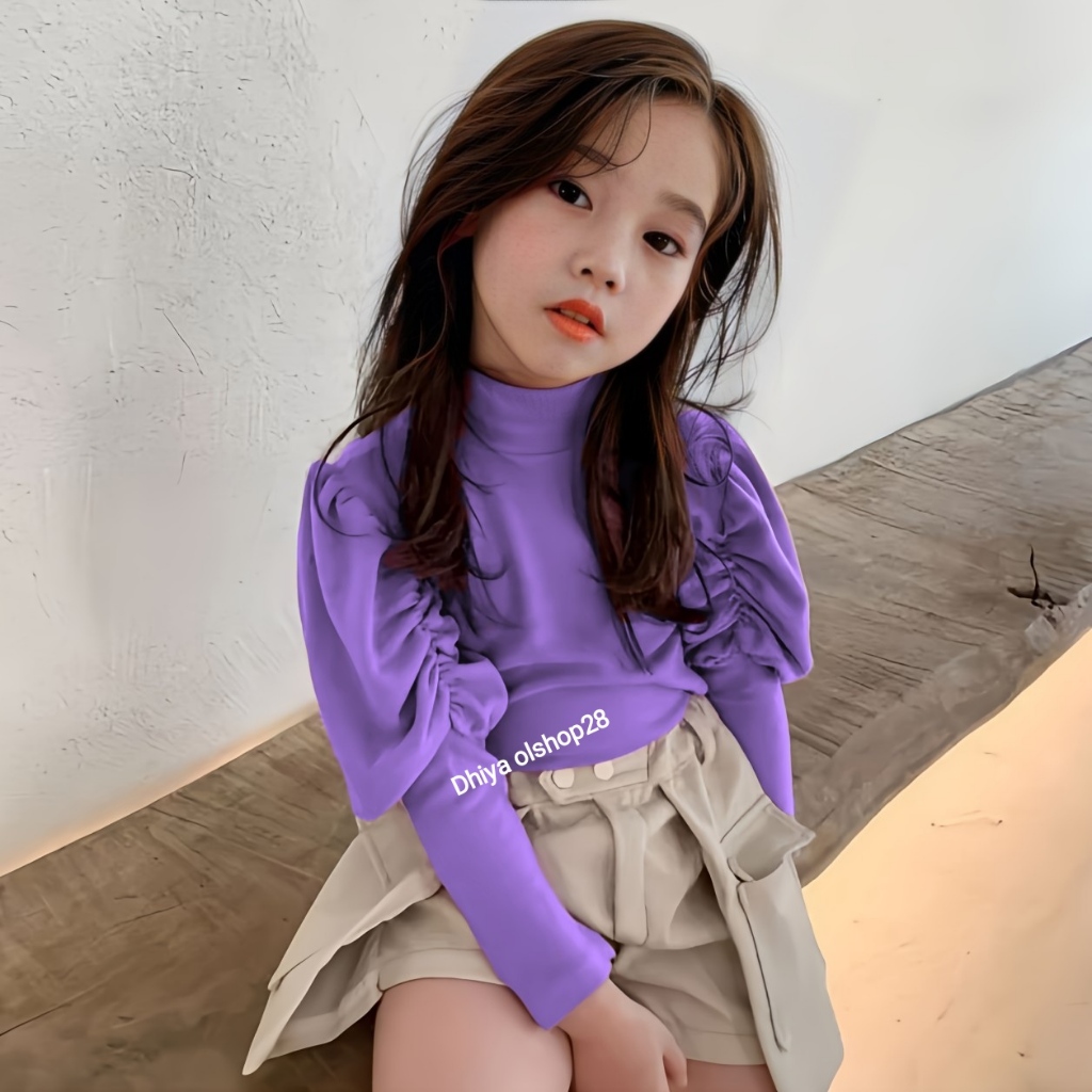 Sabrina anak perempuan atasan lengan panjang/Pakaian anak perempuan model Korea Style terbaru 2-7 Ta