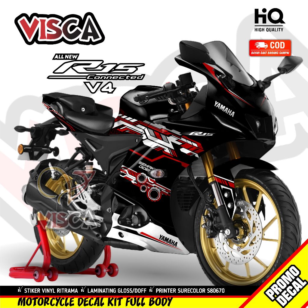 Decal R15 V4 Full Body Stiker R15 V4 Full Body Dekal R15 V4 Hitech