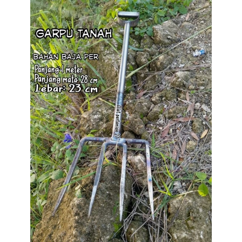 garpu tanah injak/ garpu tanah alat pembuat lubang alat berkebun
