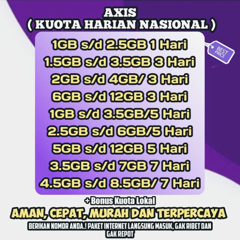 KUOTA INTERNET AXIS TERMURAH