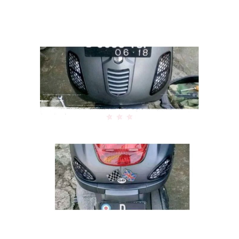 akcesoris vespa matic GRILL SEIN/PELINDUNG LAMPU SEIN untuk vespa LX S