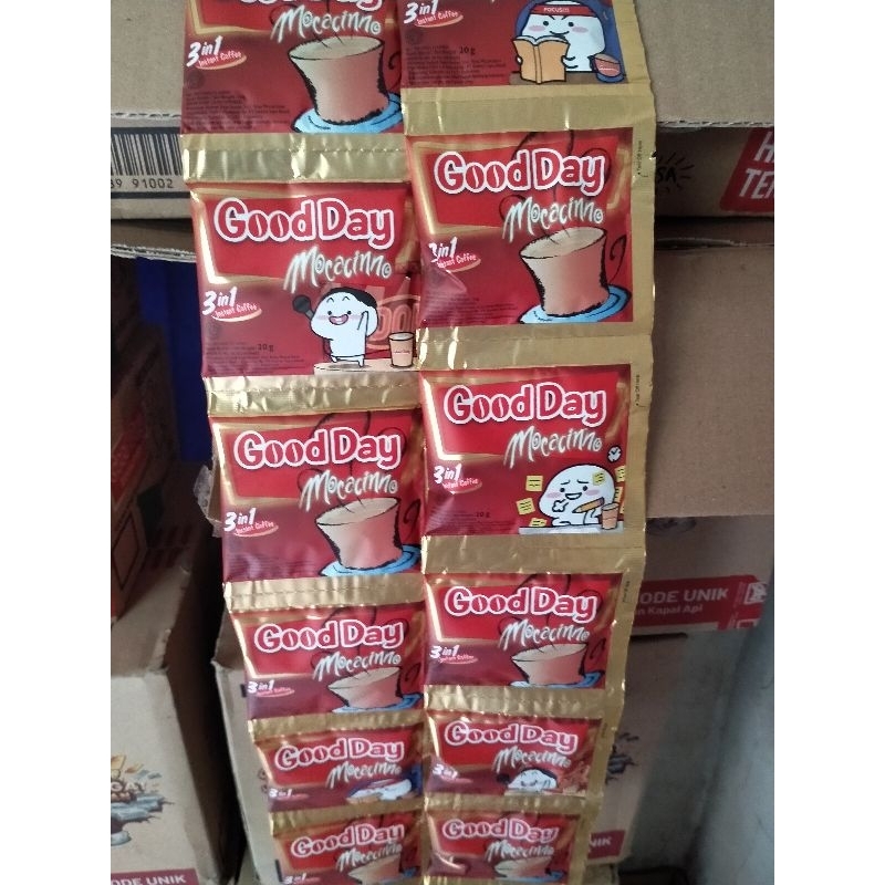 

Kopi Good day mocacinno 20g 1 renceng isi 10 bungkus