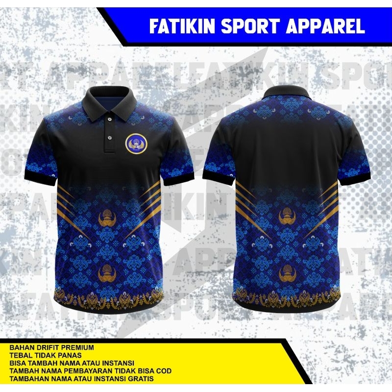 jersey korpri  full printing kerah polo