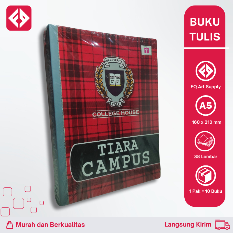 

Buku Tulis Sekolah Isi 38 Lembar - TIARA CAMPUS BOXY - A5 Size