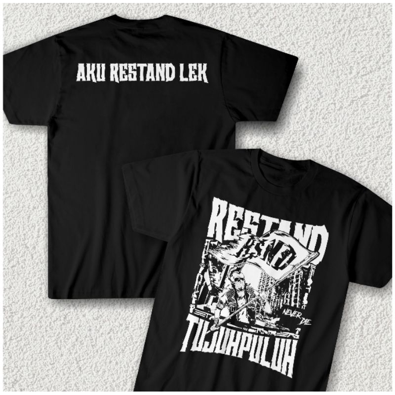 T-Shirt RESTAND70 black tebal. AKU RESTAND LEK