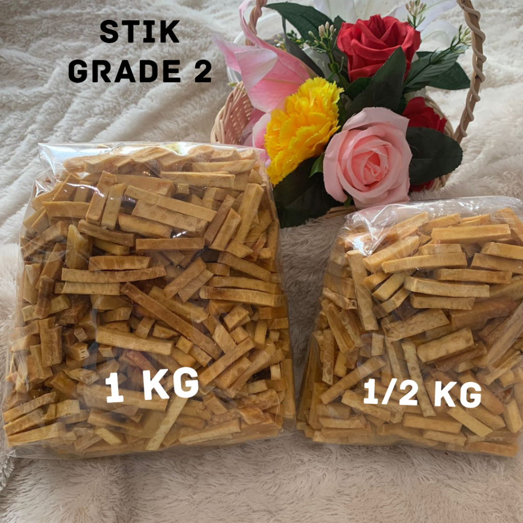 

Cemilan Kiloan Grosir Termurah Stik Keripik Sukun Grade 2 Mentega 1 Kg