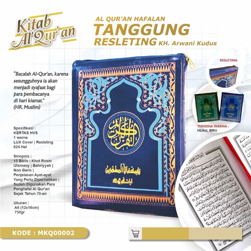 Al Qur'an Hafalan Kh Arwani Kudus Tanggung Resleting  QUR'AN HAFALAN POJOK AYAT