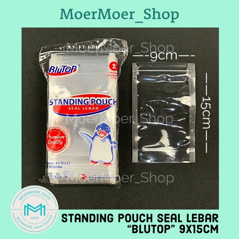 Standing Pouch 9x15 STP Double Seal Blutop