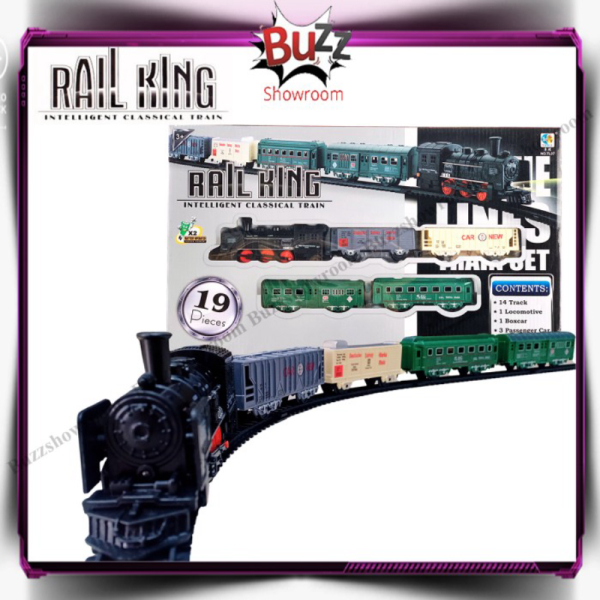 

Gerbong Kereta Mainan Rel Anak Train King Set 19 Set Rail Elektrik Api Promo Diskon