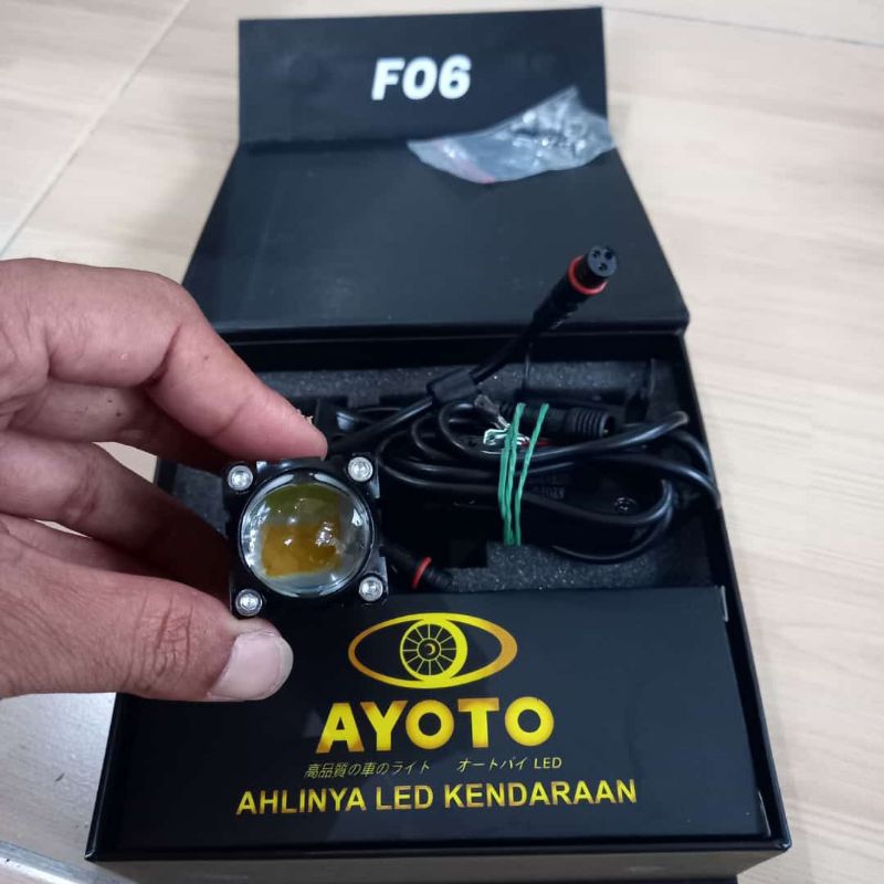 Lampu Sorot Motor Mobil Truk Bis Bus Ayoto F06 12 Volt 24 Volt Lampu Tembak 2 Warna Putih Kuning