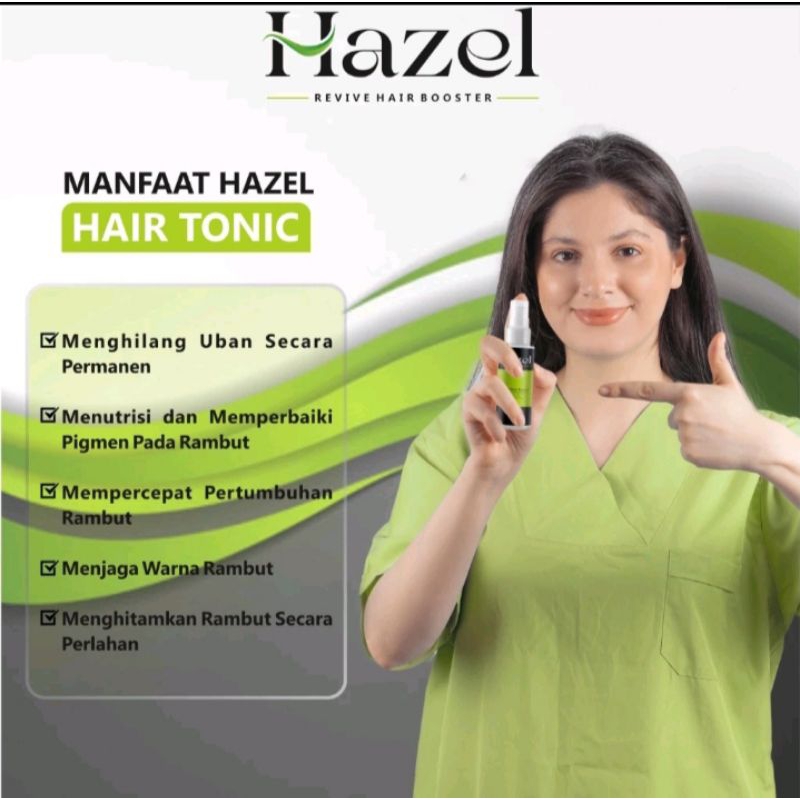 HAZEL HAIR TONIC SERUM PENUTUP UBAN PERMANEN ORIGINAL 100%