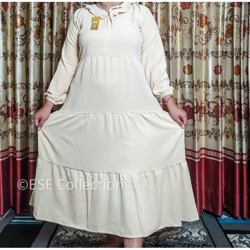 BAJU DASTER WANITA MIDI KRINGKEL/DASTER MIDI PANJANG POLOS PREMIUM