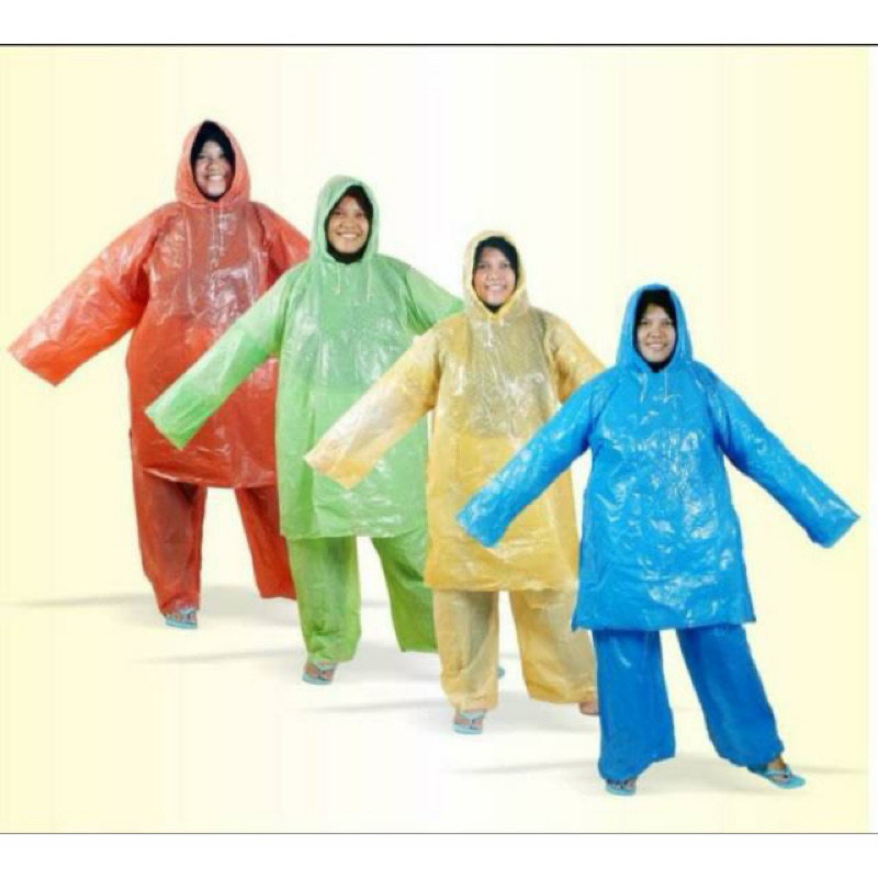 JAS HUJAN PLASTIK STELAN JAKET CELANA ( PYRAMID/DINO )