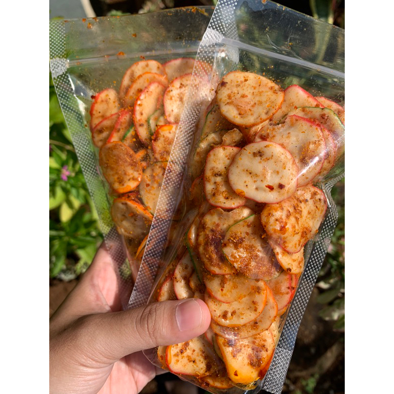 

Seblak kering Jablay kemplang seblak kering Extra pedas Daun jeruk