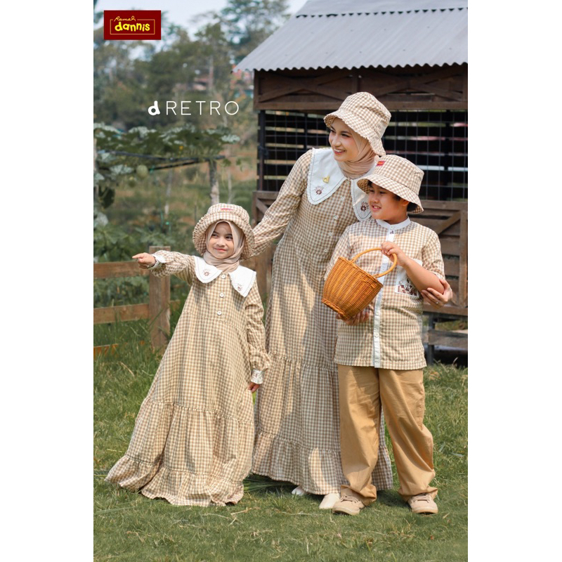 sale 40% / d’retro / baju muslim anak anak / bahan katun / dannis diskon / dannis terbaru