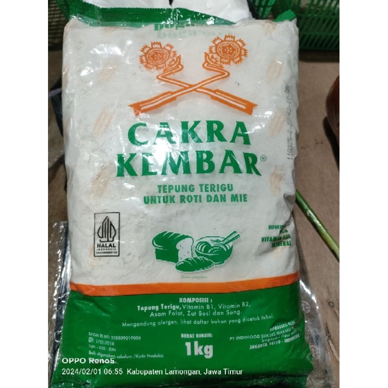 

Tepung Terigu Cakra Kembar 1Kg