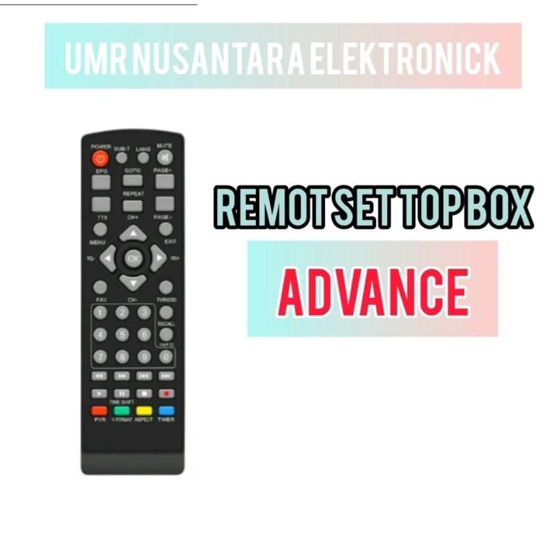 remot set top box original ADVANCE tanpa seting