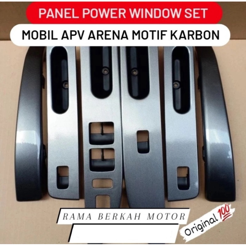 PANEL POWER WINDOW AUDIO SET MOBIL APV ARENA MOTIF KARBON ORIGINAL