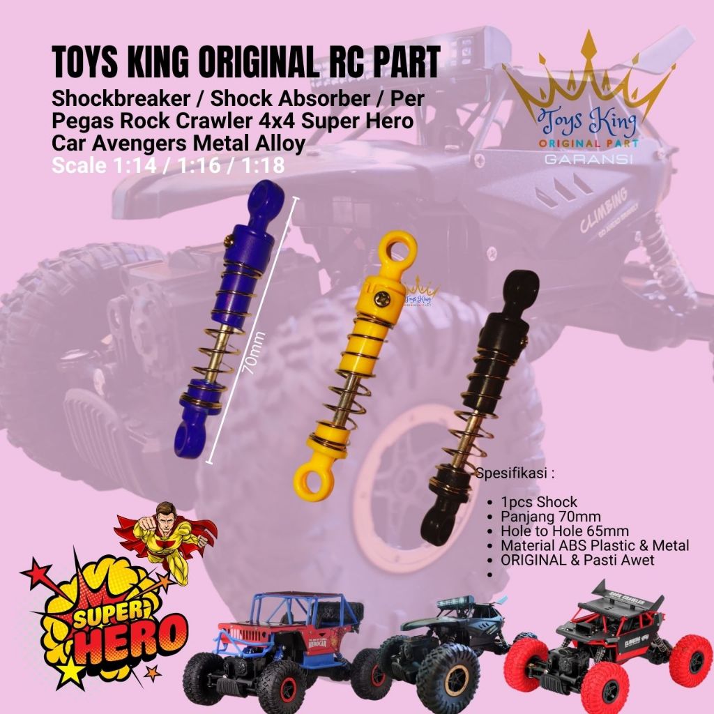 Shockbreaker / Shock Absorber / Per Pegas Rock Crawler 4x4 Super Hero Car Avengers Metal Alloy TOYS 