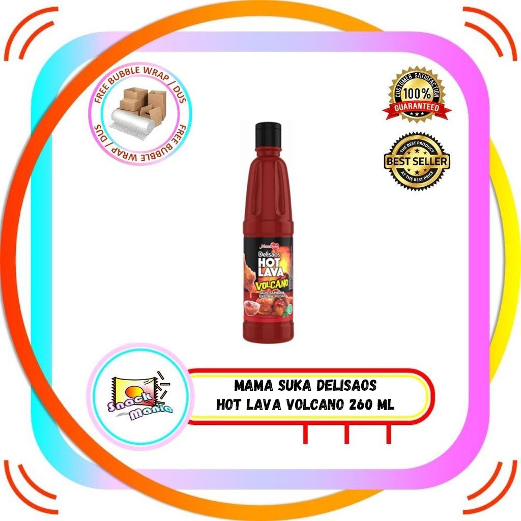 

MAMASUKA Delisaos Saos Hot Lava Volcano ~ 260 ml Saus Sambal