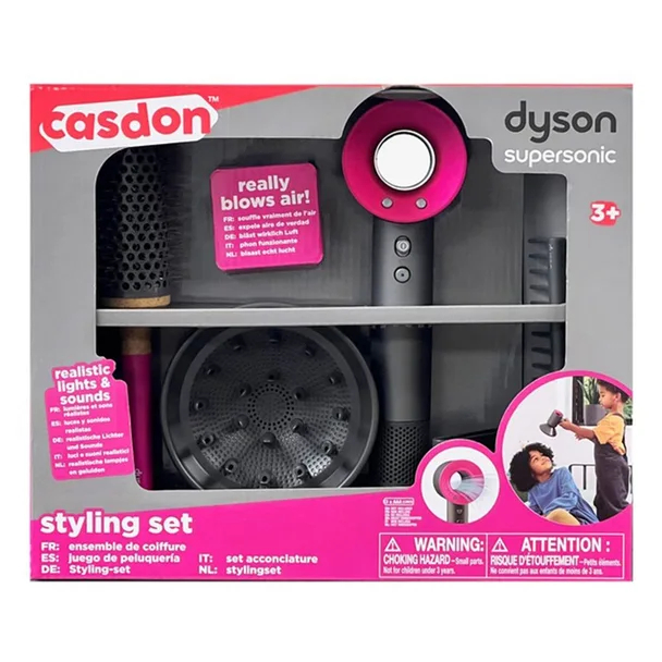 Dyson Casdon Supersonic Styling Set Mainan Salon Anak Hairdryer