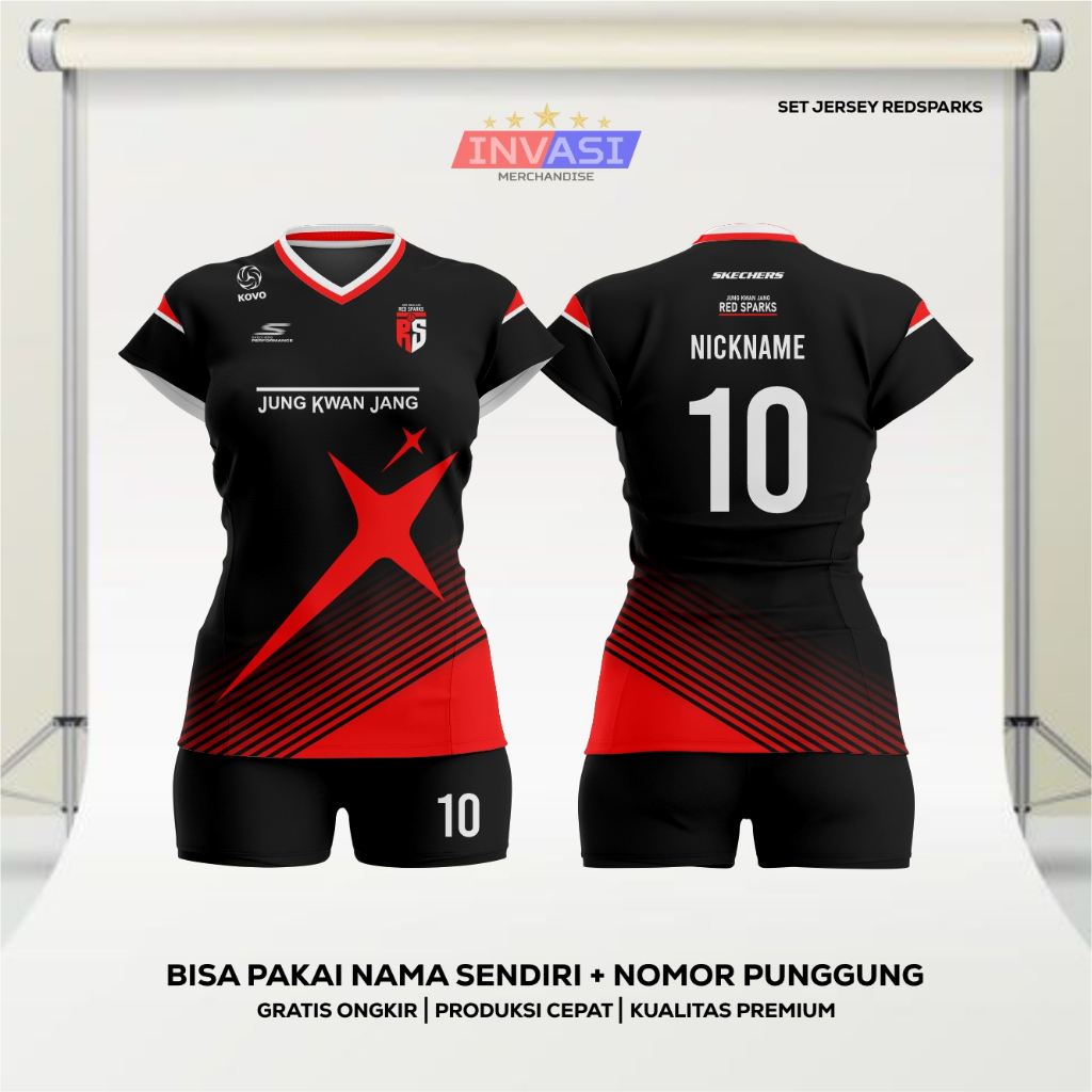 STELAN JERSEY RED SPARK MEGAWATI BISA PAKAI NAMA GRATIS