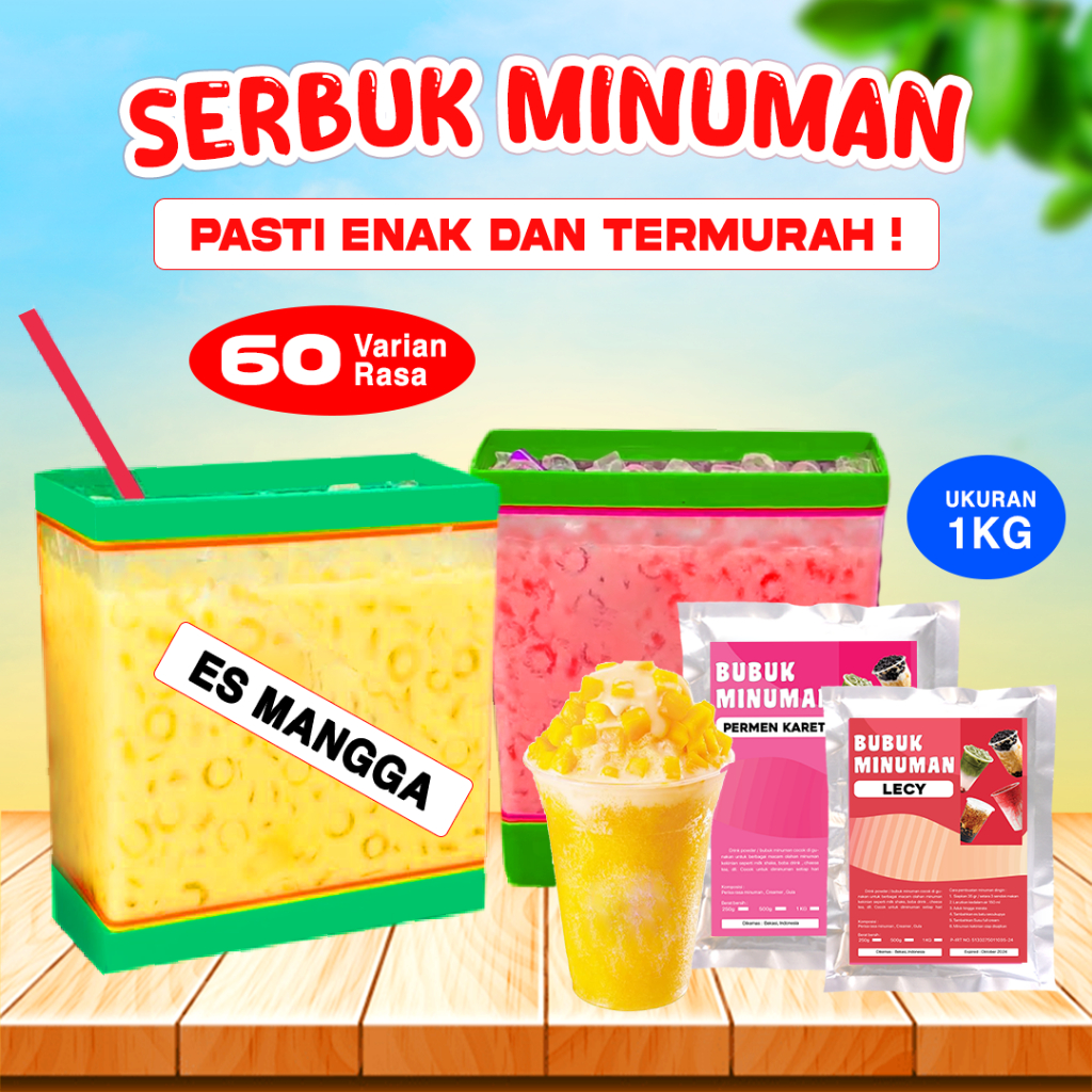 

SERBUK MINUMAN 1KG / BUBUK MINUMAN RASA 1KG / BUBUK MINUMAN PREMIUM / BUBUK MINUMAN KEKINIAN / BUBUK MINUMAN 1KG