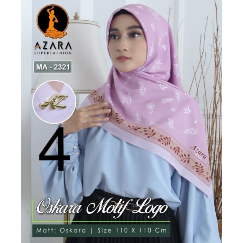 hijab segiempat oskara motif/kerudung segiempat motif azara oskara/segiempat oskara azara motif.