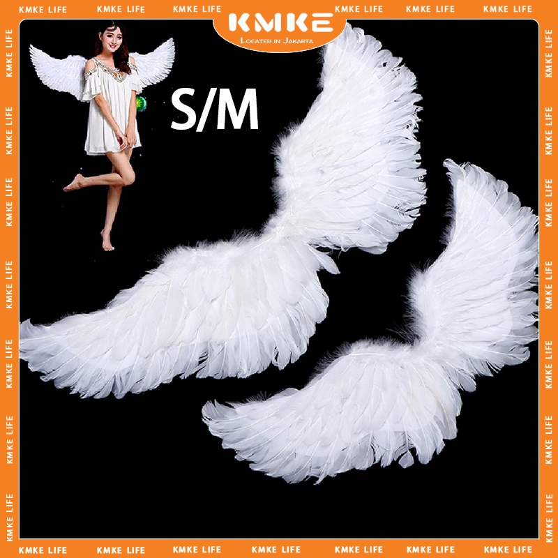 De Sayap Malaikat Sayap Peri Putih Cosplay /Halloween/ Sayap Malaikat Angel Wings / Sayap Malaikat