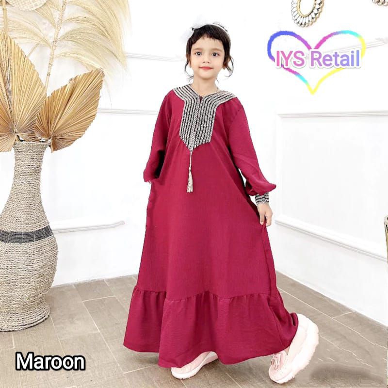 Gamis Anak Crinkle Airflow , Gamis Anak Tanpa Jilbab