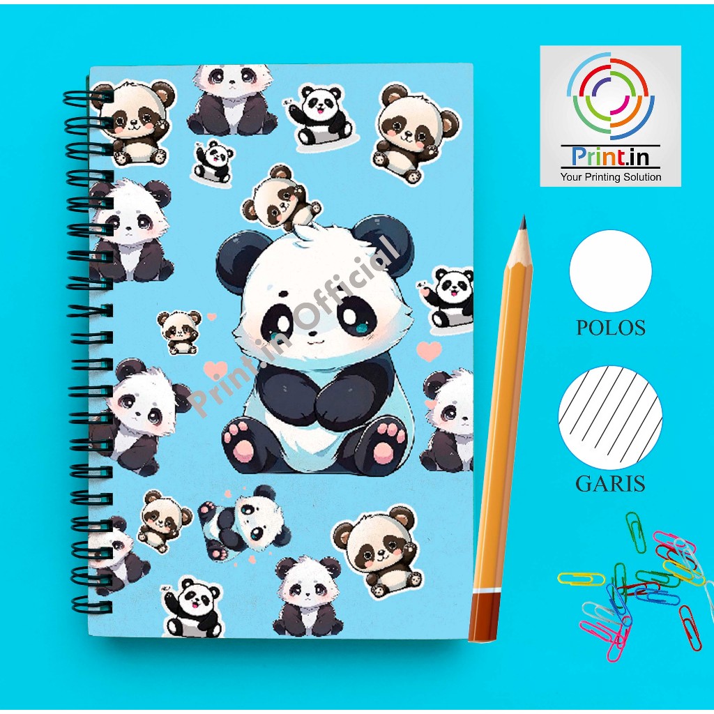 

Notebook Spiral Cute Panda A5 GARIS/POLOS