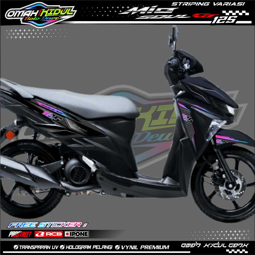STRIPING VARIASI YAMAHA MIO SOUL GT 125 / STIKER LIST MOTOR YAMAHA MIO SOUL GT