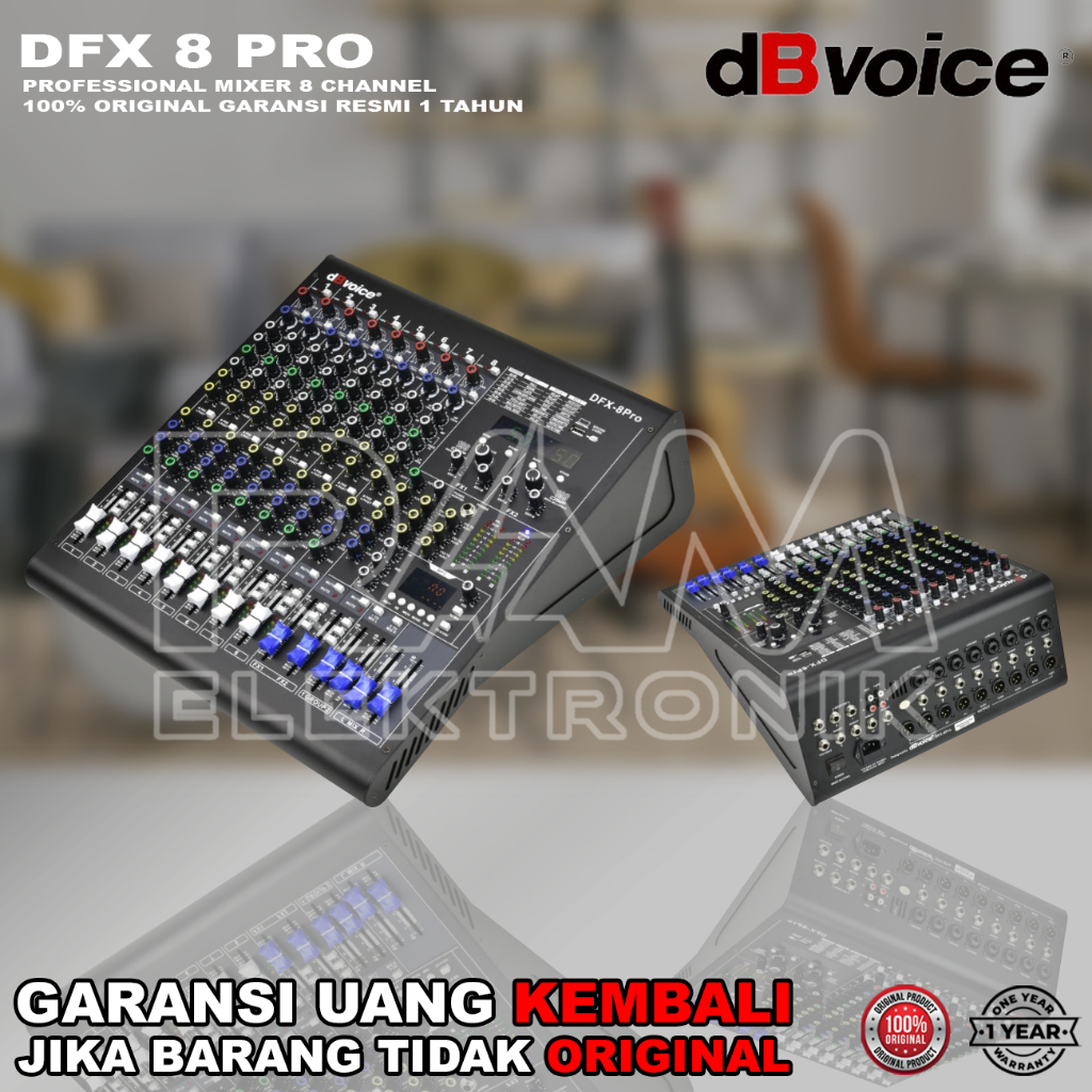 Mixer Audio 8 Channel DB VOICE DFX8PRO / DFX 8 PRO / DFX 8PRO Original