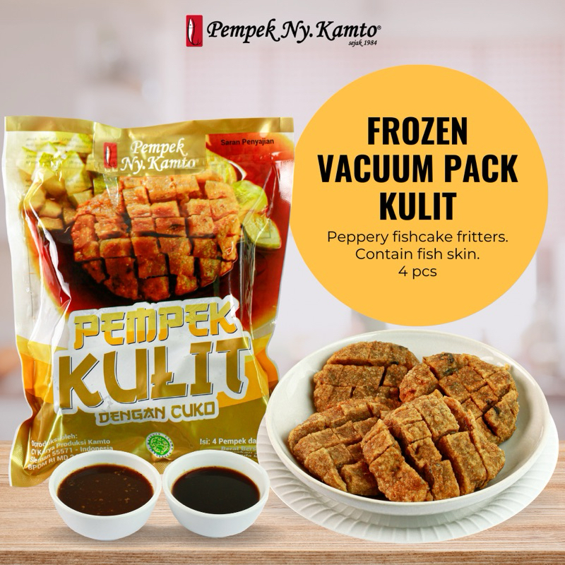 

Pempek Ny. Kamto Frozen Kulit Isi 4 pcs dengan Cuko