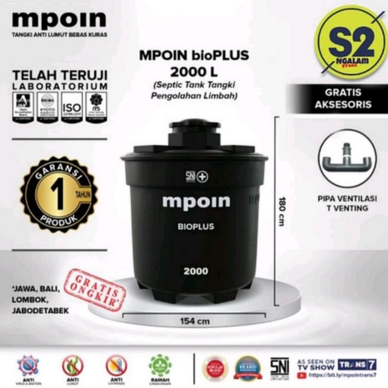 Tandon Air - MPOIN BIOPLUS SEPTIC TANK 2000 Liter
