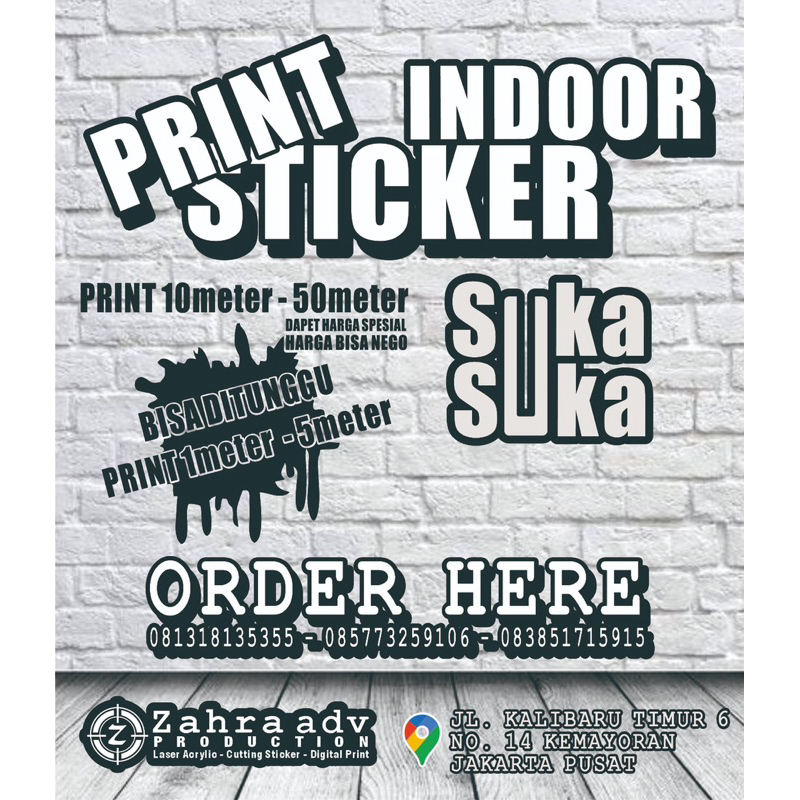 

Cetak sticker vinyl Meteran hires