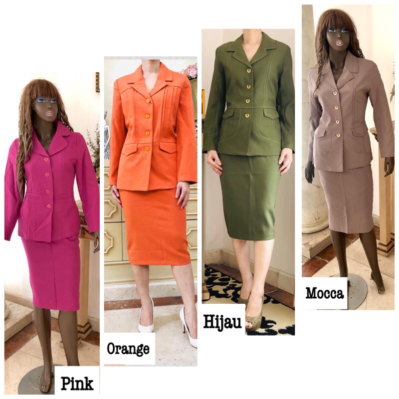 Setelan jas kantor wanita. Sale setelan blazer rok wanita set. Setelan blazer kantor wanita kekinian
