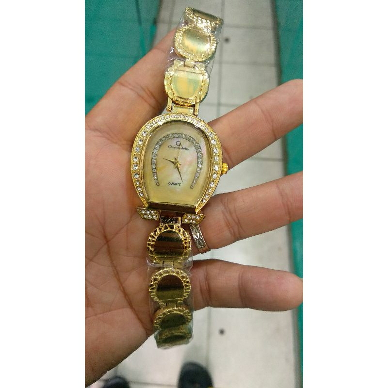 jam tangan wanita quartz christian arden gold elegant