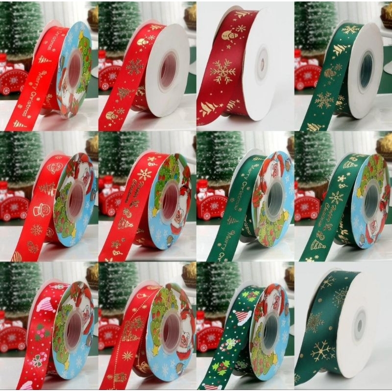 

2.5X230CM Pita Hias Pita Natal Besar Pita Christmas Satin Pita Christmas Roll Pita Ribbon Gift Pita Kado Pita Hampers