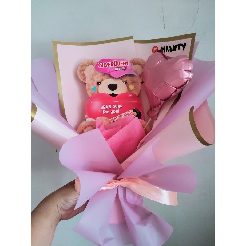 

silverqueen beruang buket valentine birthday wisuda