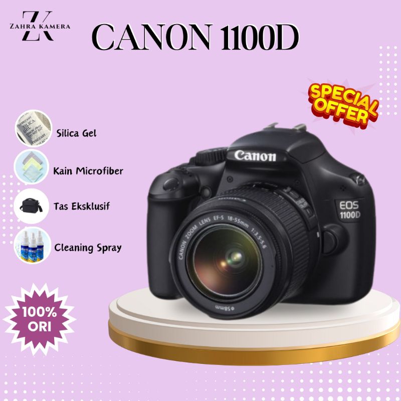 CANON 1100D Body Only Kit Second Kamera DSLR Bekas Original Banyak Bonus