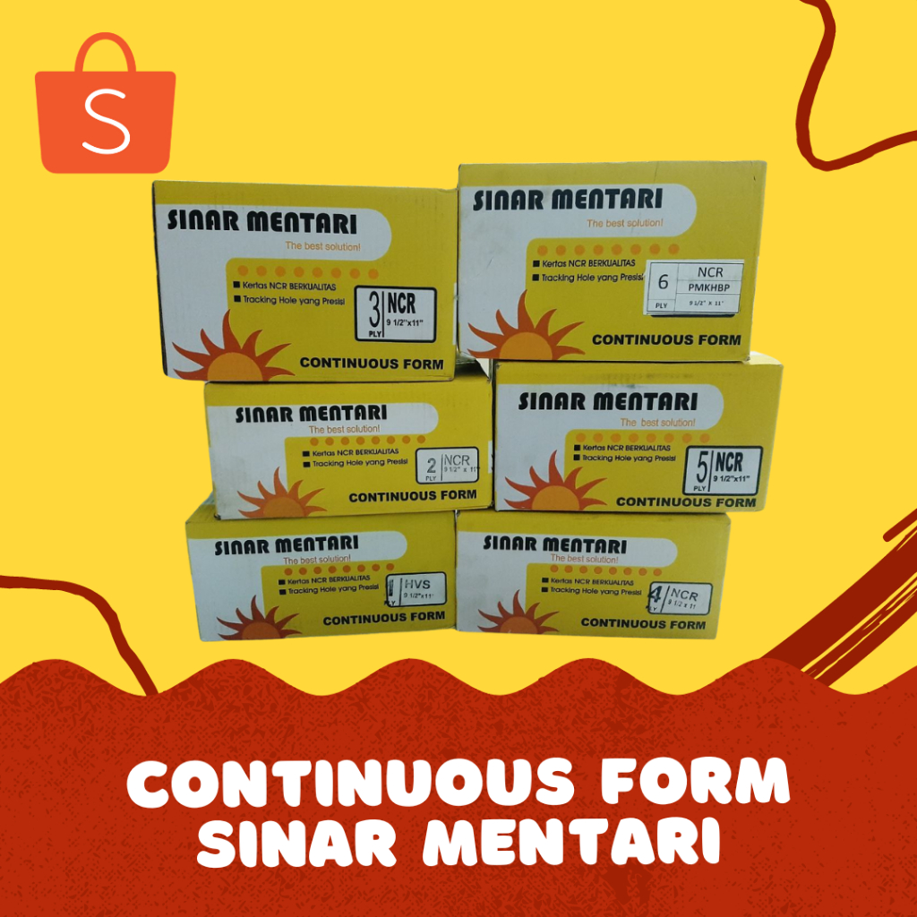 

Continuous Form (CF) Sinar Mentari / Sinar Mentariku (Simen) 1, 2, 3, 4, 5, 6 Ply Full & PRS