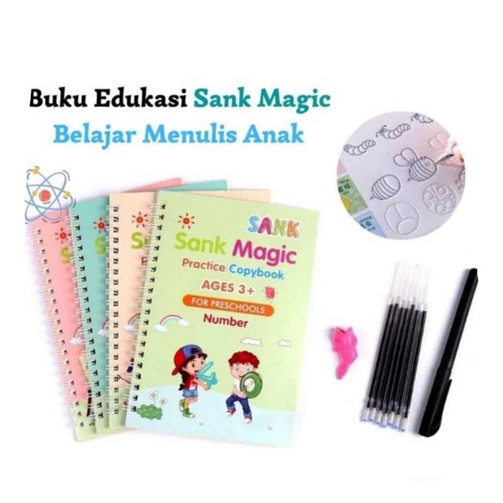 

(RM8) Sank Magic Book 1 Set Buku Ajaib Membantu Anak Belajar Menulis Menghitung Menggambar